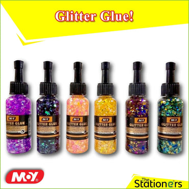 Moy Glitter Glue Multicolor Pack of 6pcs 50ML The Stationers